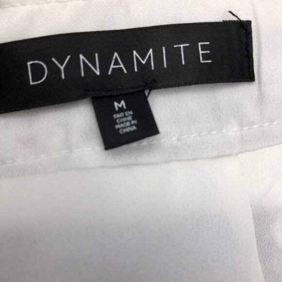 Dynamite Navy and White Floral Mini Flare Skirt fully lined size Medium - Picture 3 of 16